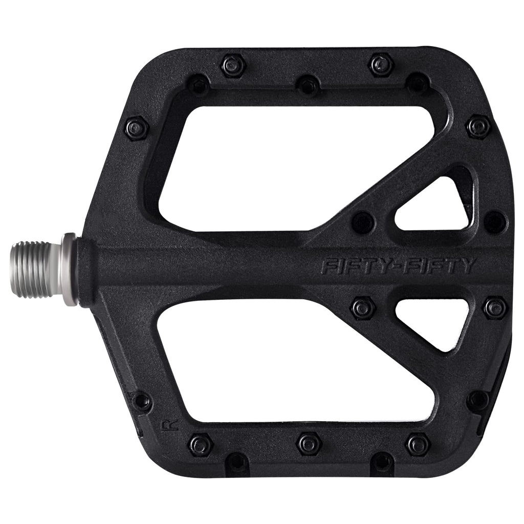 FIFTY-FIFTY MTB Pedals | Nylon Composite 9/16" Wide Flat Platform - Black
