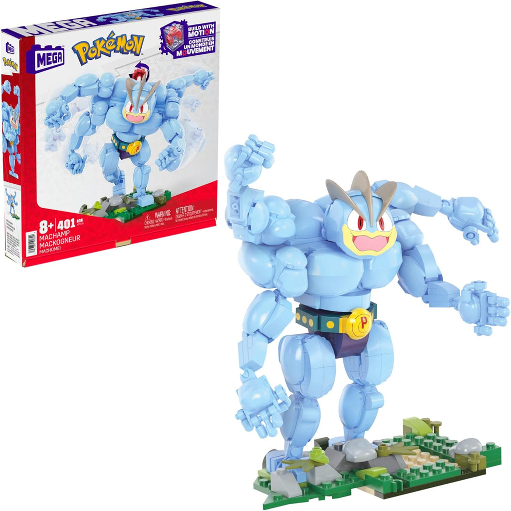 MEGA Pokémon Machamp Building Set – 401-Piece Motion Brick Toy