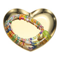 sourcing map Heart Shape Serving Trays, 3.54" Stainless Steel Decorative Jewelry Dish
