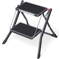 KINGRACK 2 Step Folding Ladder – Slim Portable Household Step Stool