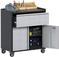 SUPEER Metal Garage Cabinet with Wheels and 2 Doors &1 Drawer - image 1