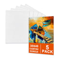 Blank Canvas Panels - 5 Pack 30x40cm for Acrylic & Oil
