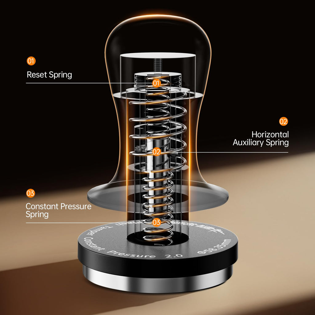 MHW-3BOMBER 54mm Calibrated Espresso Tamper – 30lb Spring Loaded Tool