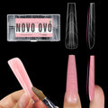 NOVO OVO Tapered Square Nail Dual Forms for Poly Gel – 15 Sizes, 150 Pcs