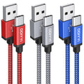 Jolof Store 3M USB C Fast Charging Cable – 3 Pack Nylon Braided Lead