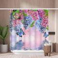 Woutay Butterfly Floral Shower Curtain | Waterproof Mold Resistant Fabric