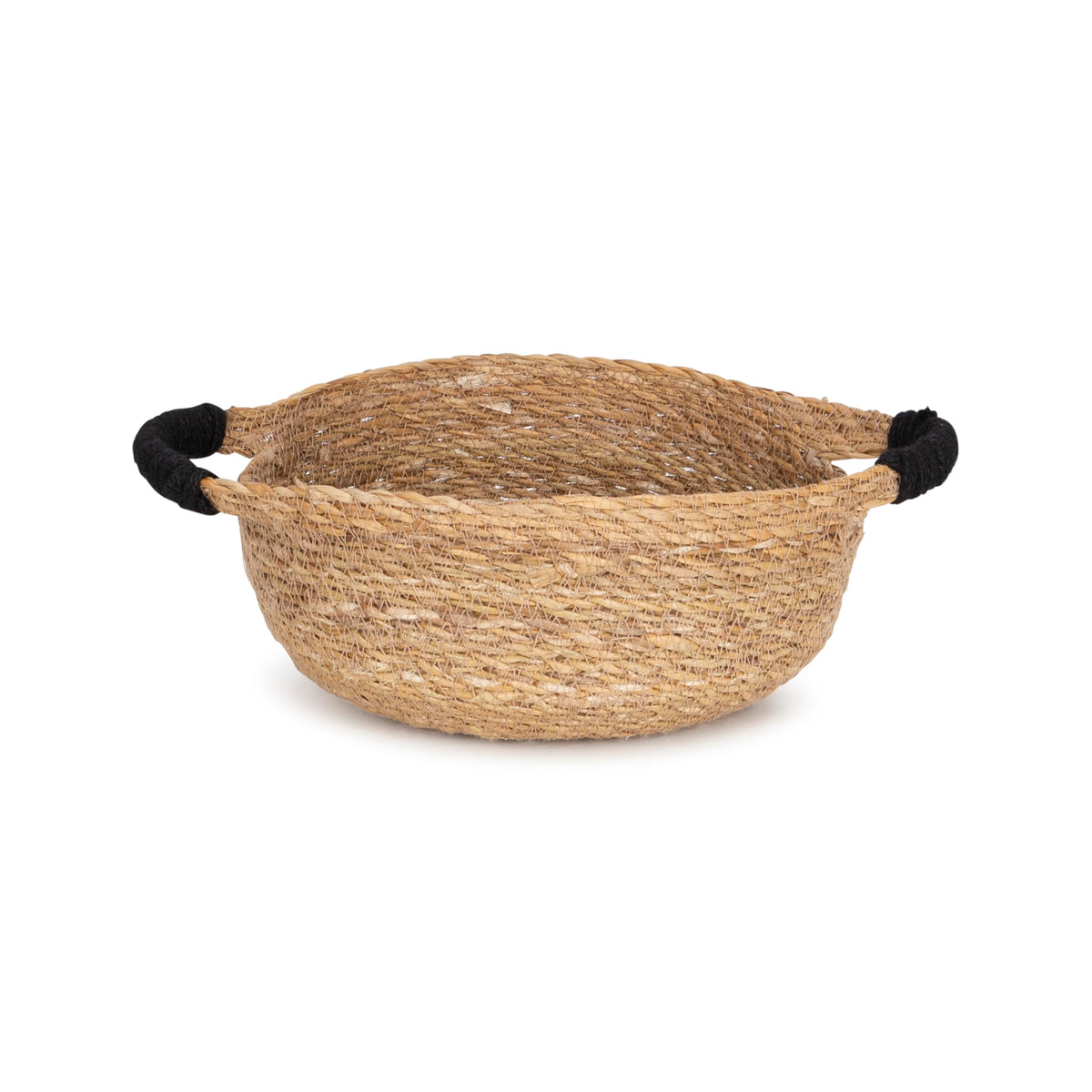 Olly & Rose Set 3 Natural Seagrass Storage Baskets with Black Handles - Durable 25,22,19cm Premium Home Decor - image 5