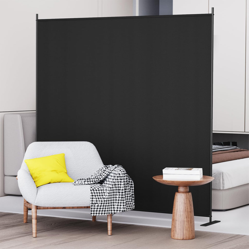 C-Hopetree 1 Panel Room Divider | 180cm Folding Privacy Screen – Black