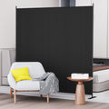 C-Hopetree 1 Panel Room Divider | 180cm Folding Privacy Screen – Black