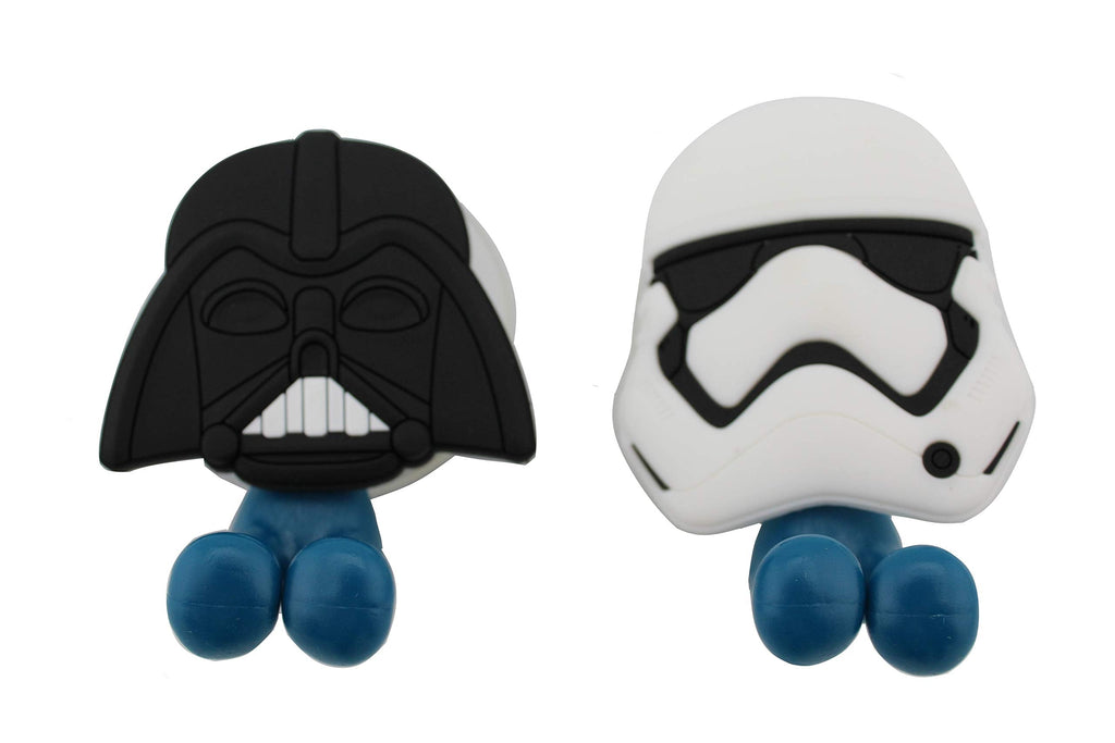 Finex 2 pcs Set Star Stormtrooper Head Toothbrush Holders with Suction Cup for Wall in Bathroom at Home Darth Vador - image 1