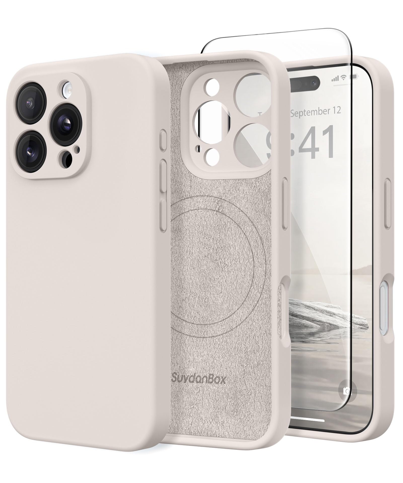 SuydanBox iPhone 16 Pro Max Case – MagSafe Silicone Shockproof Cover