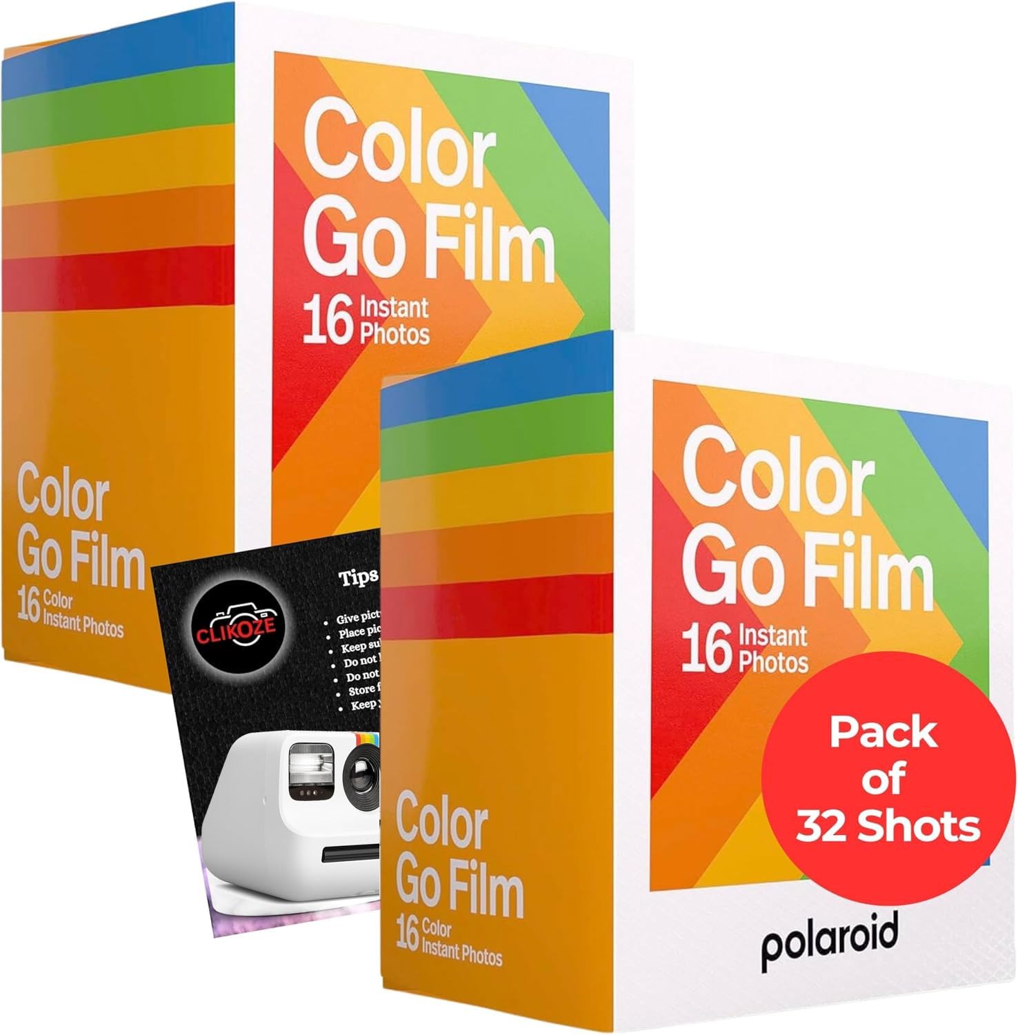 Polaroid Go Color Instant Film Bundle - 32 Shots |