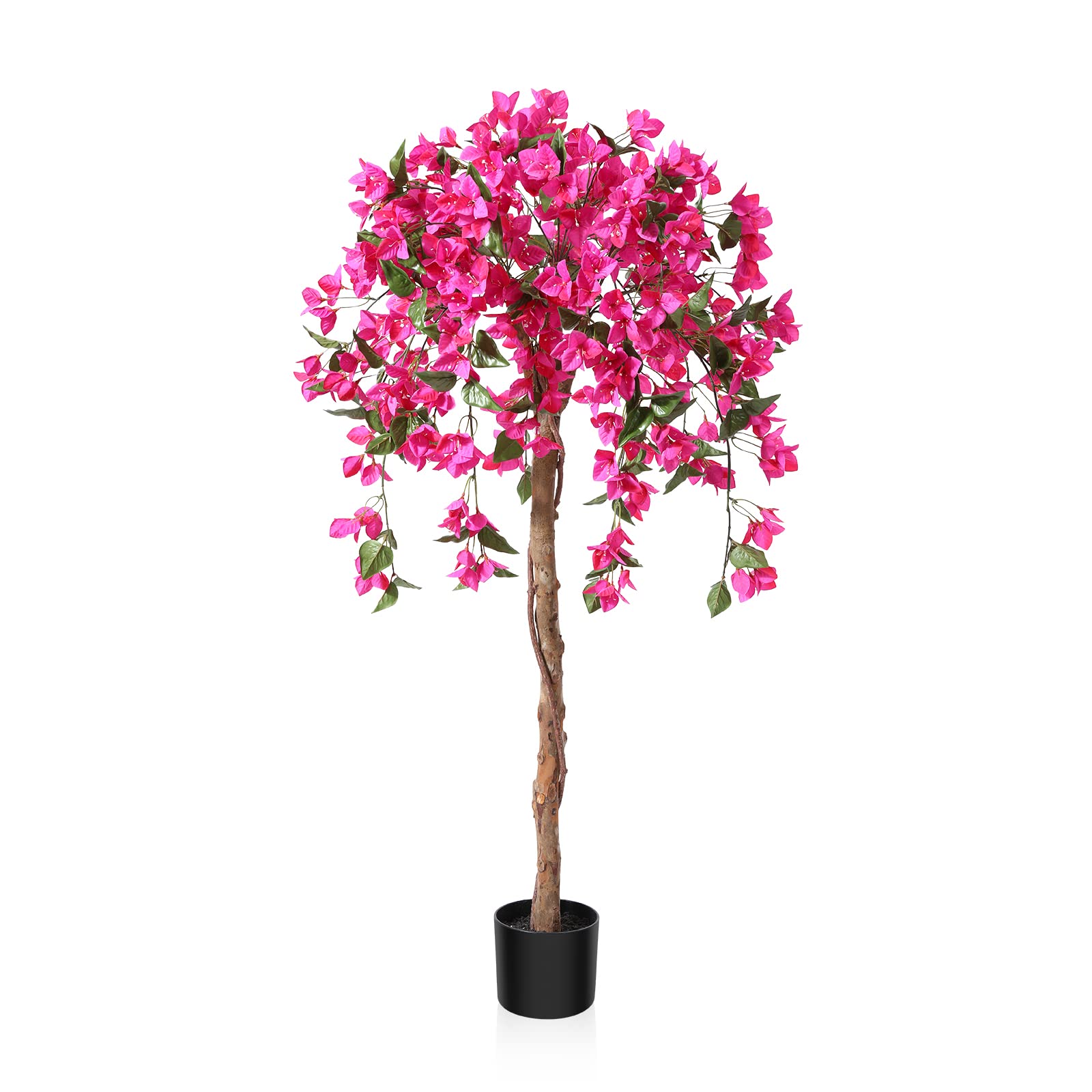Fopamtri 120cm Artificial Bougainvillea Tree | Pink Fake Blossom Plant