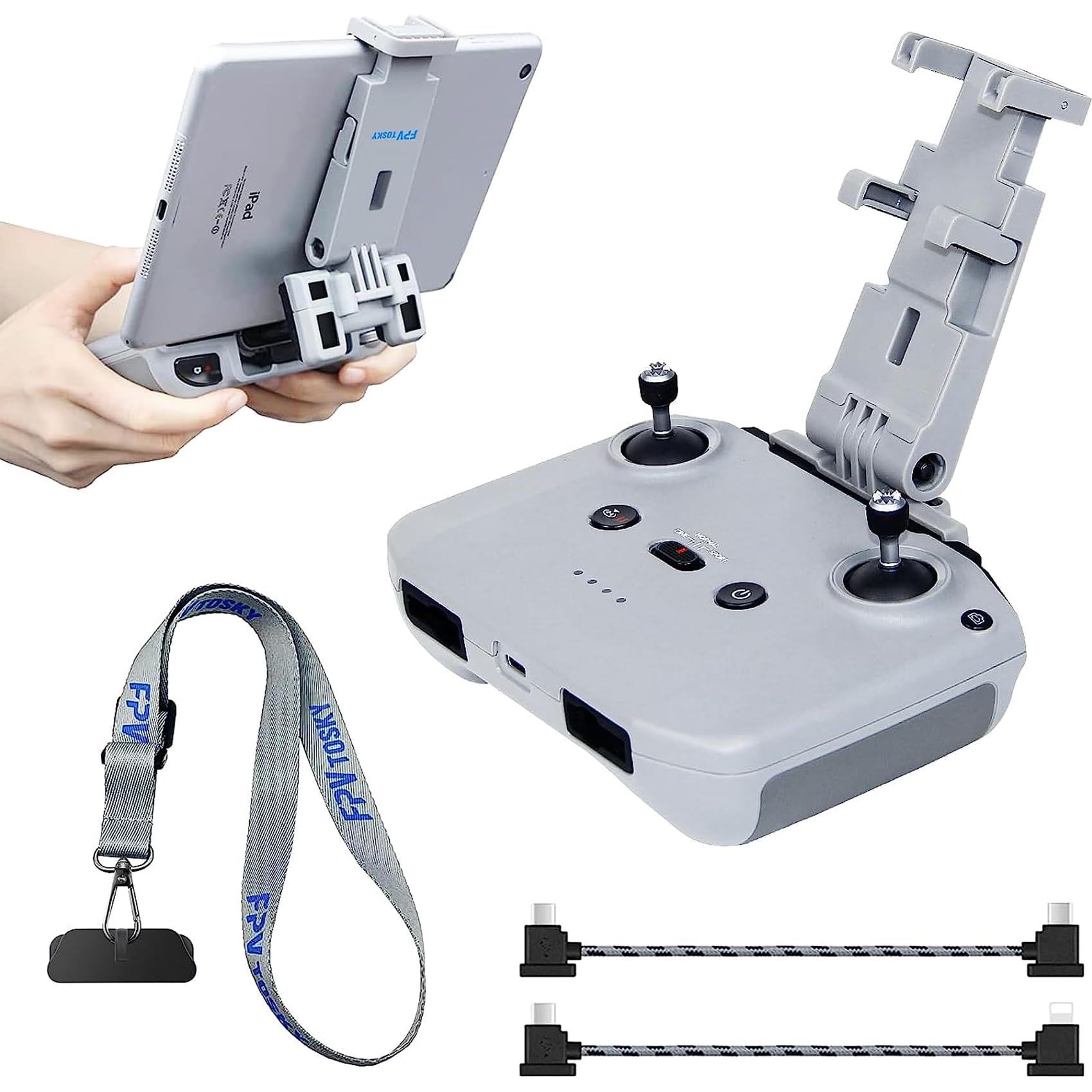 FPVtosky Tablet Holder for DJI Mini 4K/Air 3S | 7-12 Inch Foldable Mount