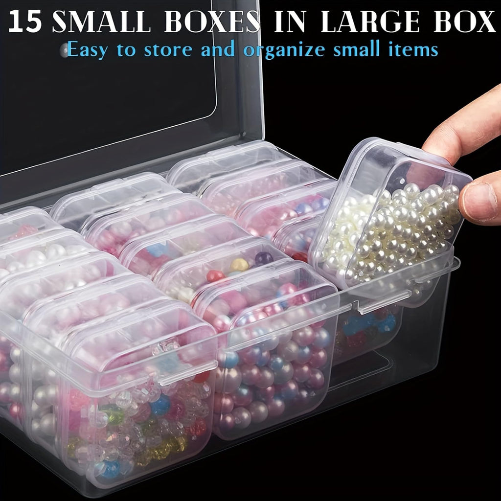 UNINGYI Bead Organiser Storage Box, Small Storage Boxes with Lid Small - image 4