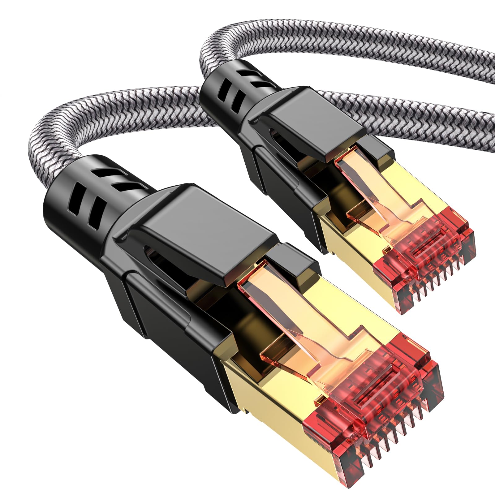 Ltemziiy Cat 8 Ethernet Cable 10M | 40Gbps High Speed Braided RJ45