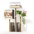 Bikoney Botanical Record Player Stand with LP Vinyl Display Shelf - Gold - image 1