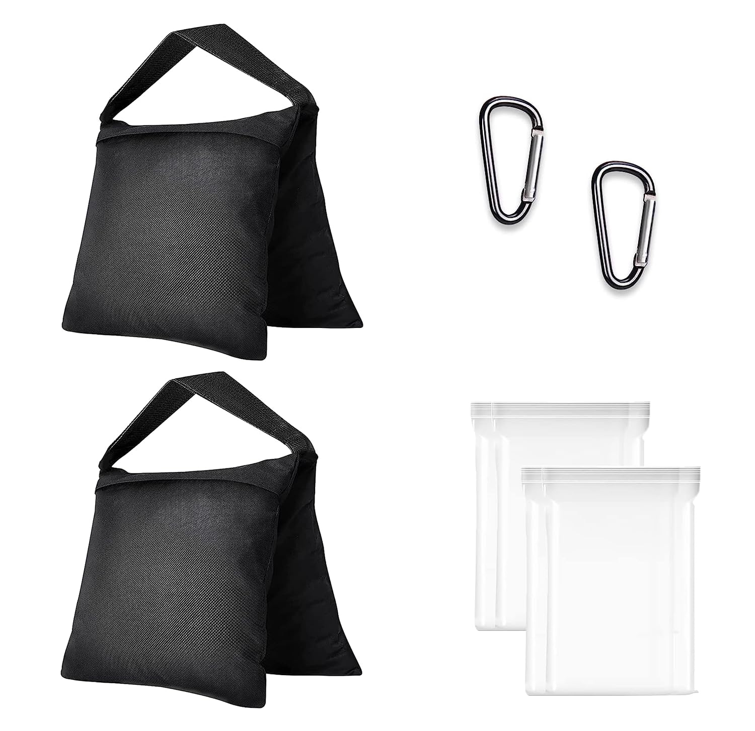 EMART Heavy Duty Photography Sandbags | Black Saddlebag Weights - 2 Pack