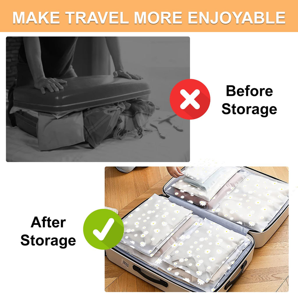 Deepton 18 Pcs Reusable Zip Lock Clothes Bags, Ziplock Bags for Clothes - image 3