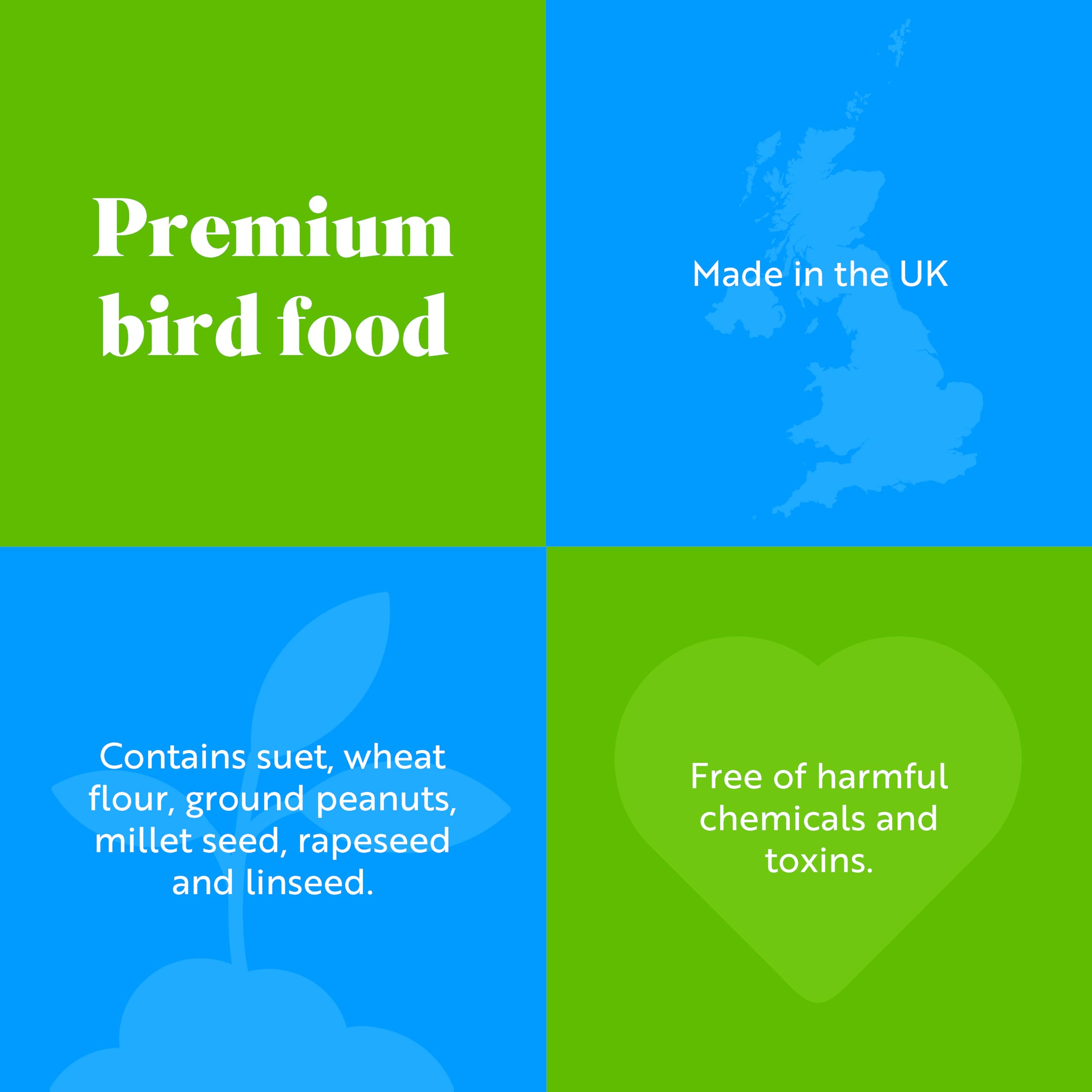 RSPB High Energy Suet Fat Balls for Wild Birds - Box of 160