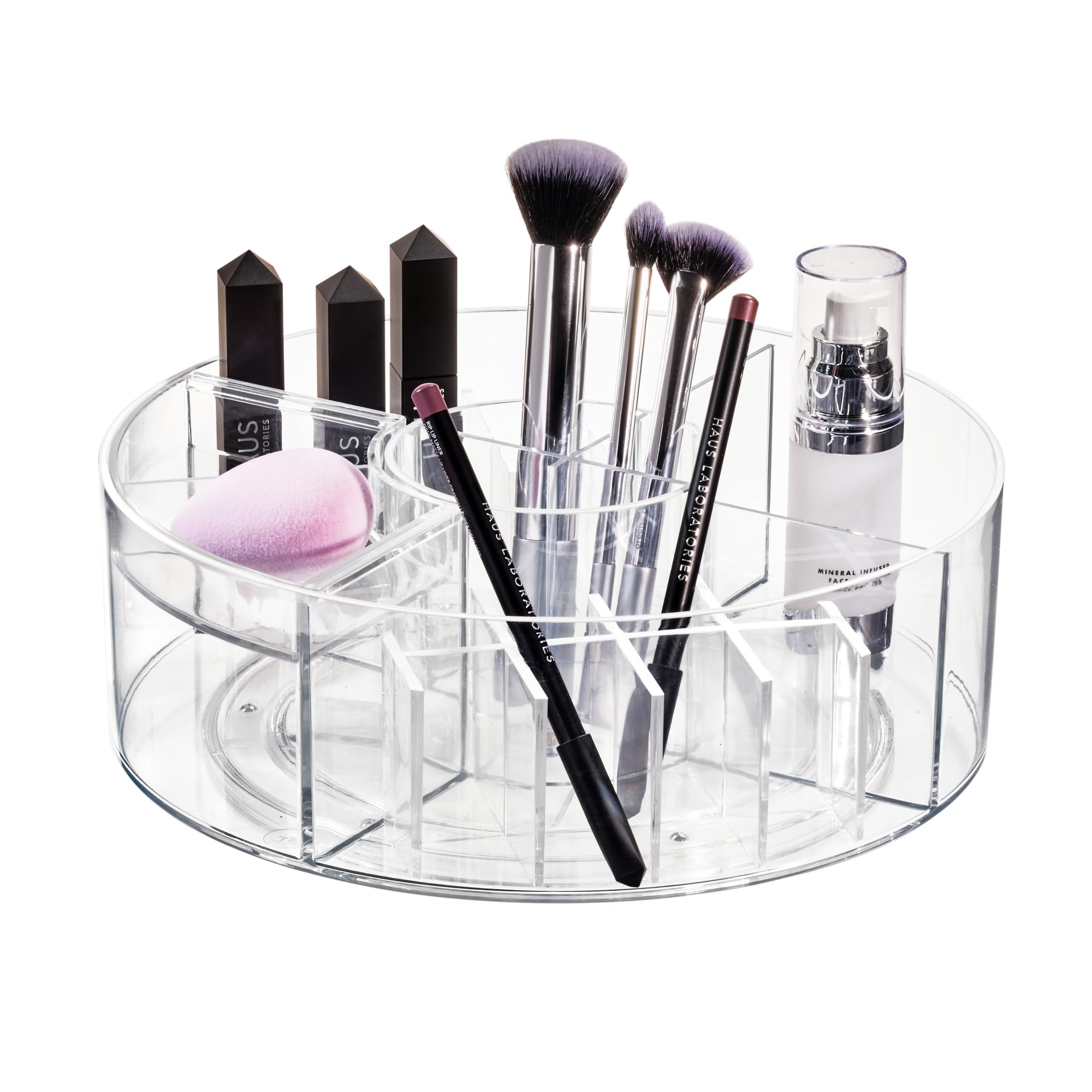 iDesign Sarah Tanno Rotating Makeup Organiser – Clear PET Turntable