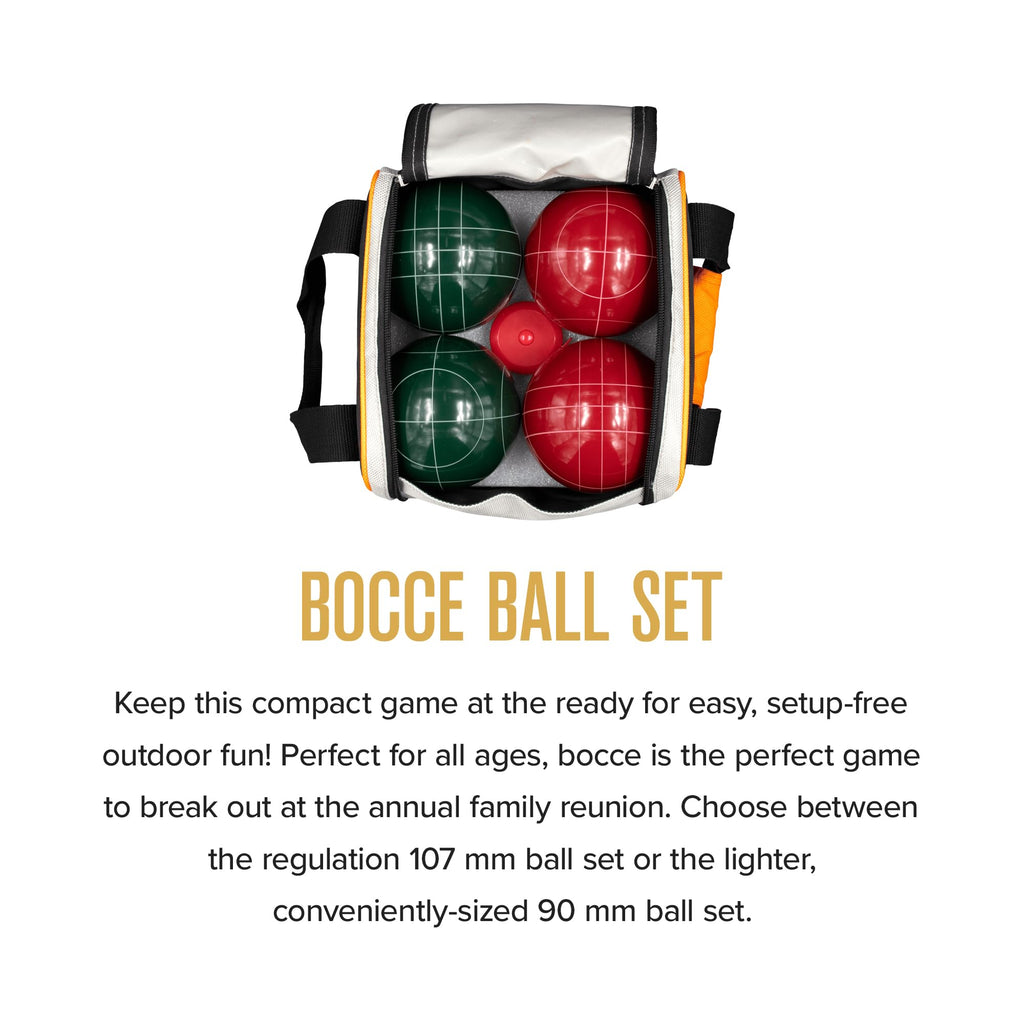 Baden Champions Bocce Ball Set - 90mm Poly-Resin Outdoor Lawn Game