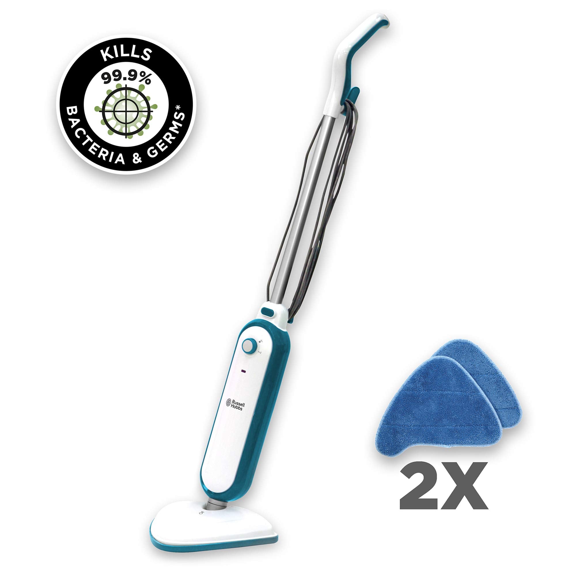 Russell Hobbs RHSM1001-G Steam Mop – Lightweight Floor Cleaner, Aqua