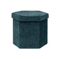 Bonlife Folding Storage Ottoman Hexagonal, Footrest with Toy Ches Box, 43cm - image 1