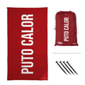 Fisura Puto Calor Oversized Red Microfiber Beach Towel – 180 x 100 cm