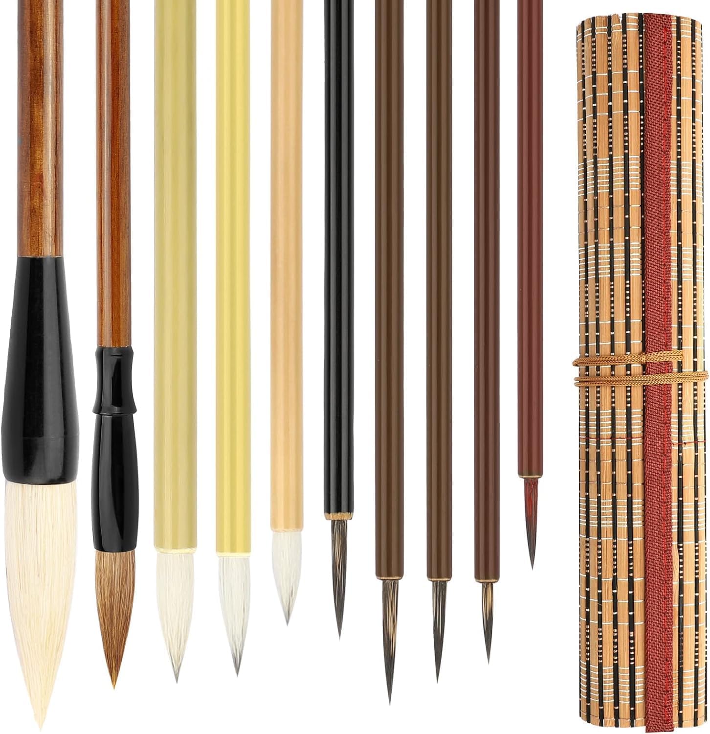 Chinese Calligraphy Brush Set - 10PCS Sumi Painting Kit
