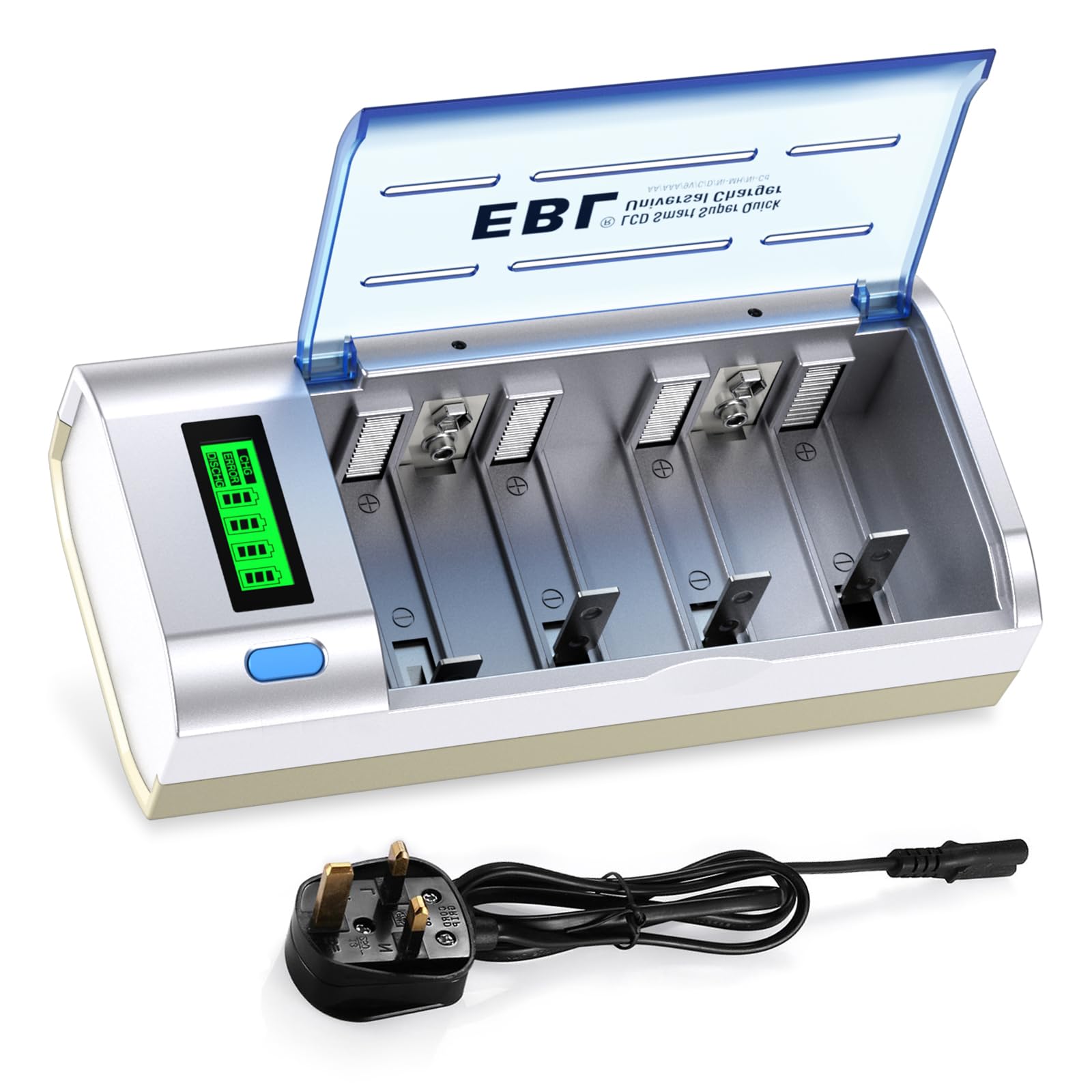 EBL Universal Smart Battery Charger for AA AAA C D 9V Ni-MH Ni-CD