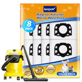 KEEPOW 8pcs Fleece Vacuum Bags for Karcher WD3, KWD 1-3, MV3, SE4001