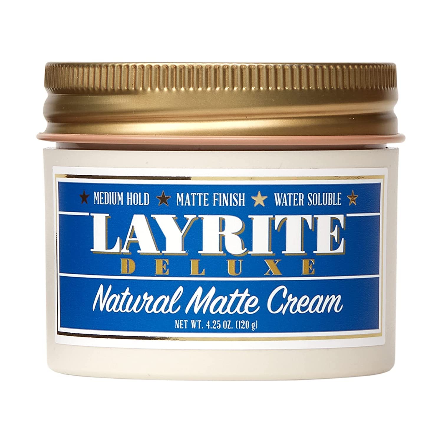 Layrite Natural Matte Cream - Medium Hold Water Soluble Hair Cream 120g