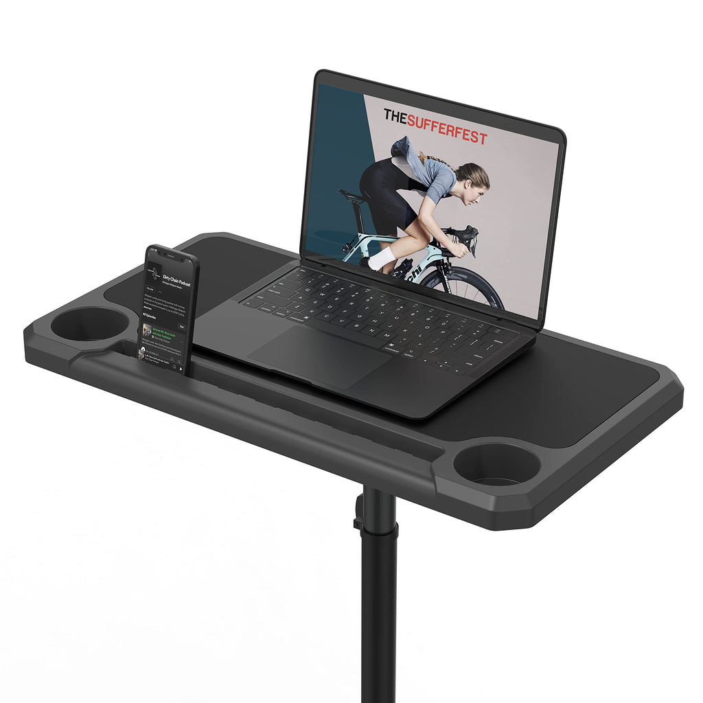 KOM Cycling Indoor Media Display Desk – Adjustable Tripod Bike Stand