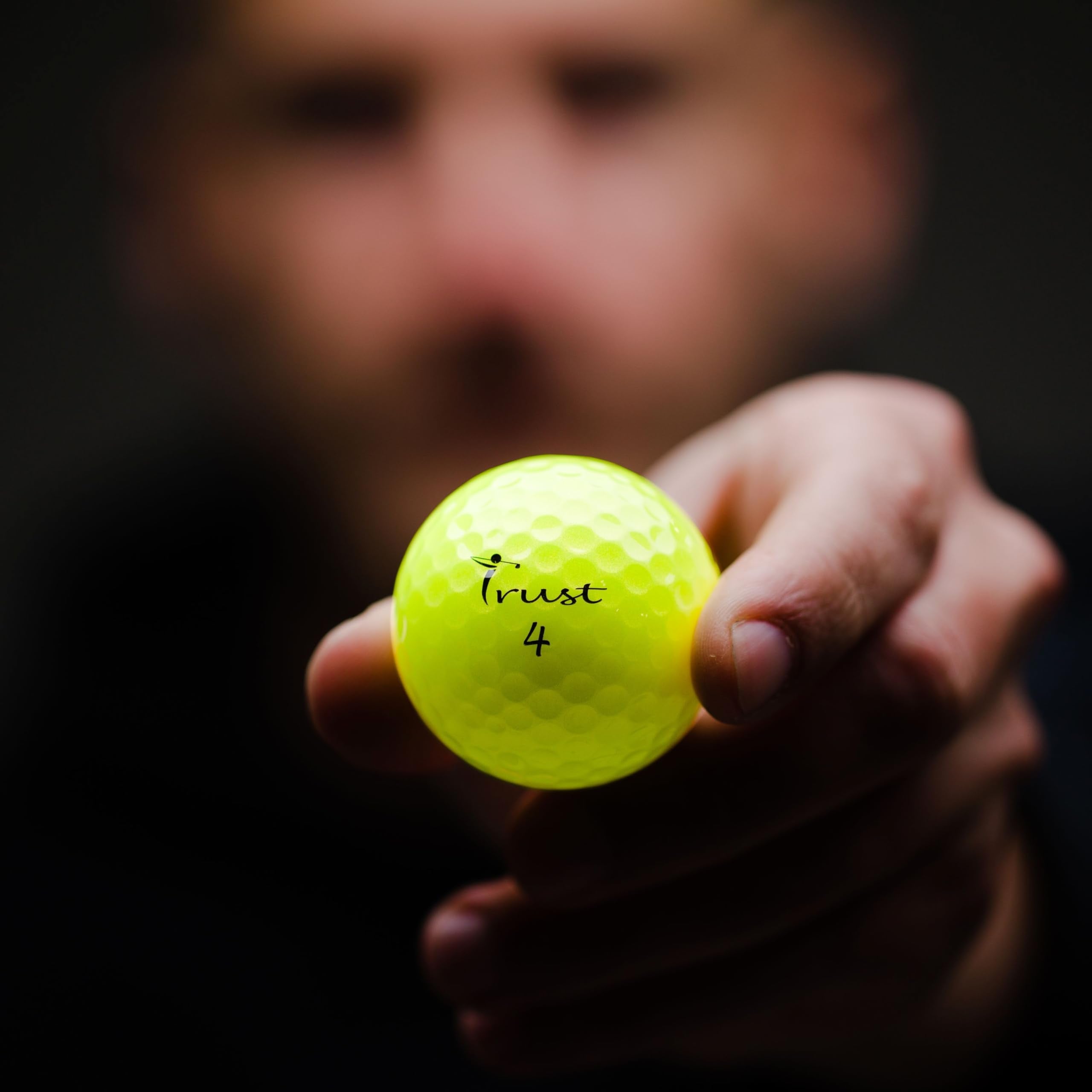 Trust Aurora Yellow Crystal 3-Piece Urethane Golf Balls | 1 Dozen