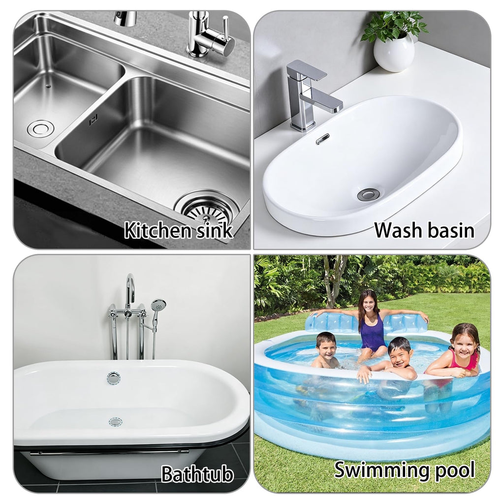 TQIOQIY 43mm Adjustable Bath Plug, Heavy Duty Brass Chrome Bathtub Drain Stopper, Height Adjustable Pop-Up Bathtub Plug 55mm - image 4