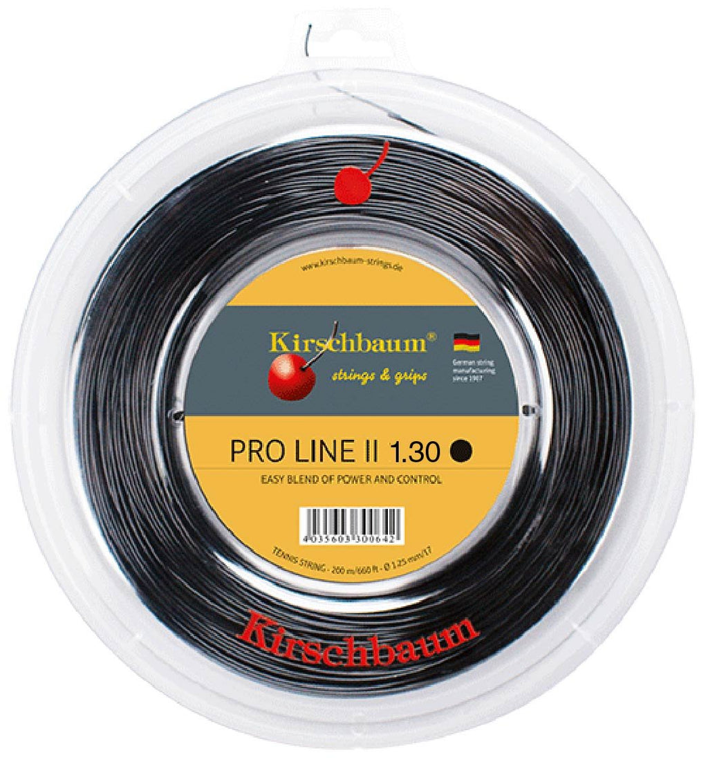Kirschbaum Pro Line II Tennis String Reel – Black, 1.30mm Gauge