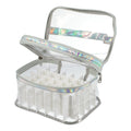 VOCOSTE Nail Polish Organizer Bag | 35 Bottle Travel Case – Silver PU