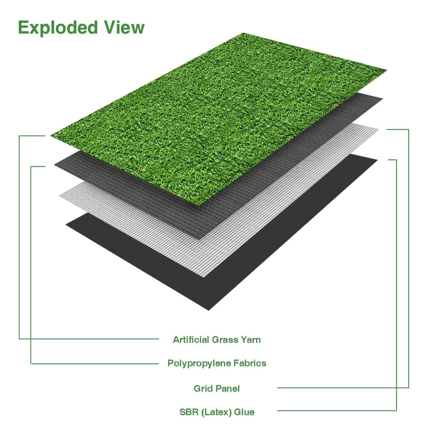 LITA Premium Artificial Grass Turf - 10mm High Density Synthetic Lawn