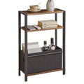 Aibiju Narrow Side Table – 3-Tier Slim End Table with Storage Basket