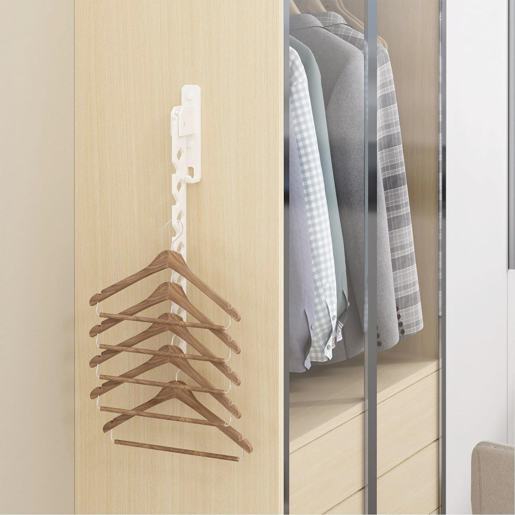 Dancrul Wall Mounted Clothes Drying Rack | Folding Aluminum Hanger