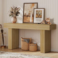Bestier 63” Console Table, Wood Entryway Table for Living Room Hallway, Oak - image 1