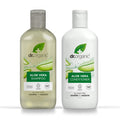 Dr Organic Aloe Vera Shampoo & Conditioner Set with Travel Bag - 2 Pack