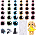 MUCUNNIA 3D Glitter Safety Eyes for Crochet – 180 Pcs Amigurumi Eye Kit