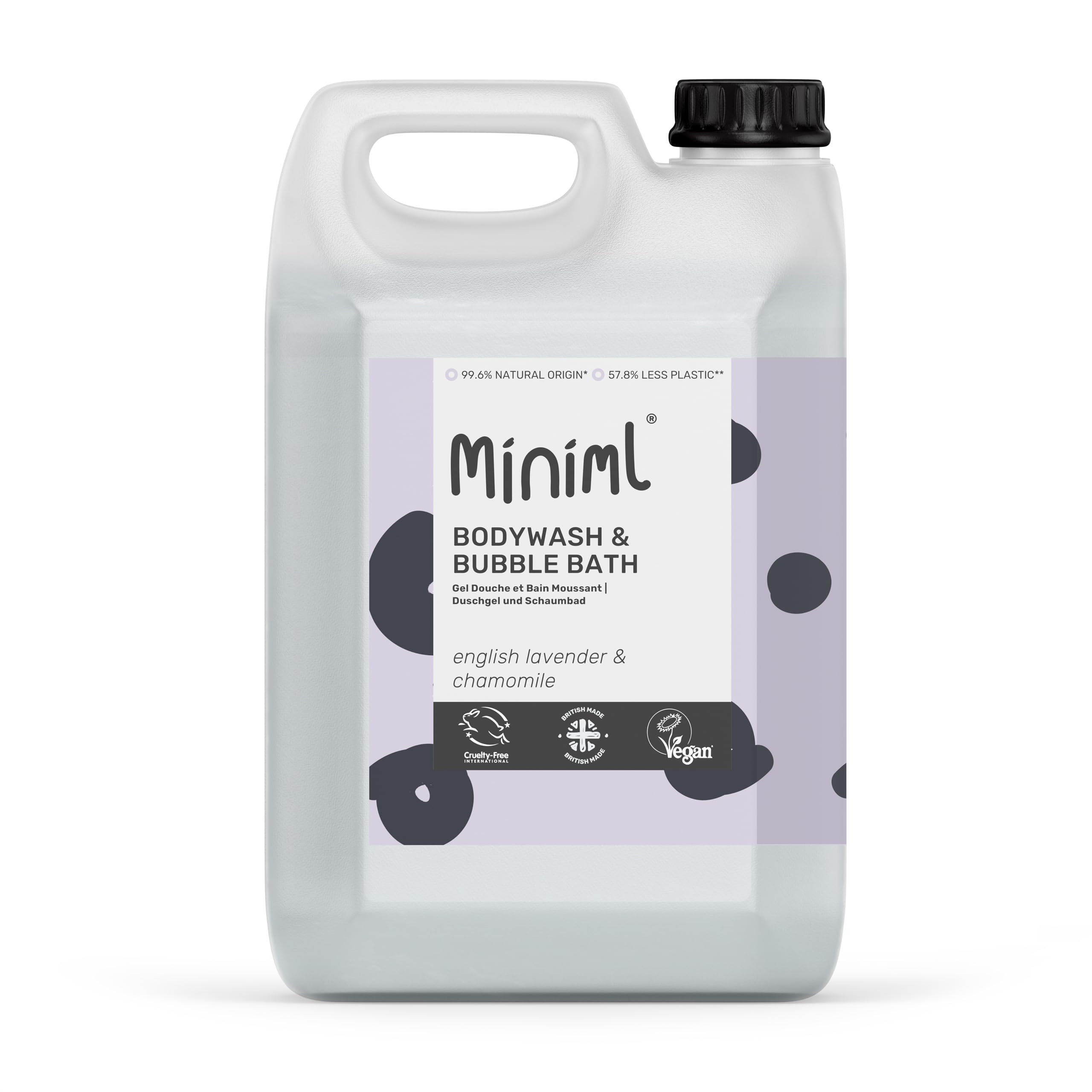 Miniml Lavender & Chamomile Body Wash & Bubble Bath | 5L Eco Refill