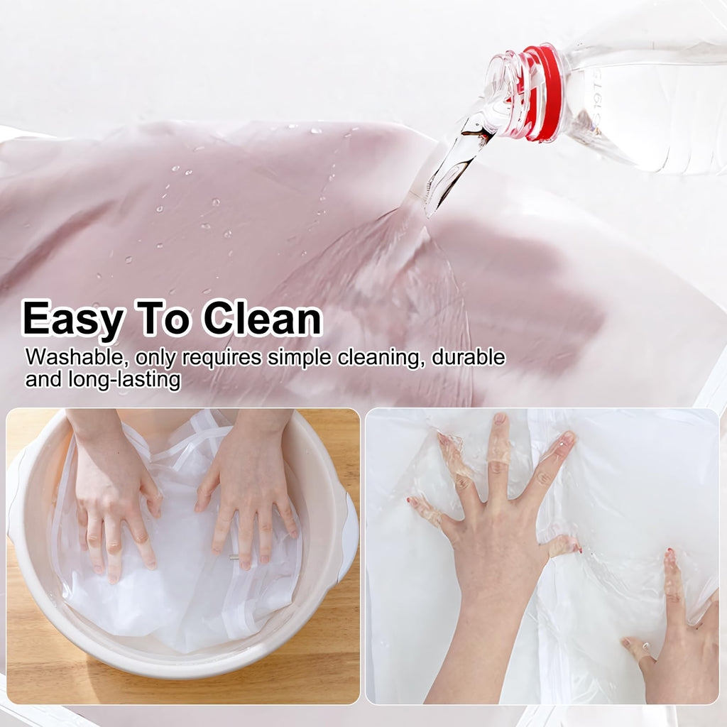6 Pcs Long Garment Bags 60x100cm Waterproof Zip Clothes Covers - image 3
