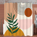 Lerores Leaf Print Shower Curtain | Anti-Mould Washable Polyester – 180x200cm