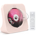KOVCDVI Bluetooth CD Player with Speakers and Dust Cover – Pink