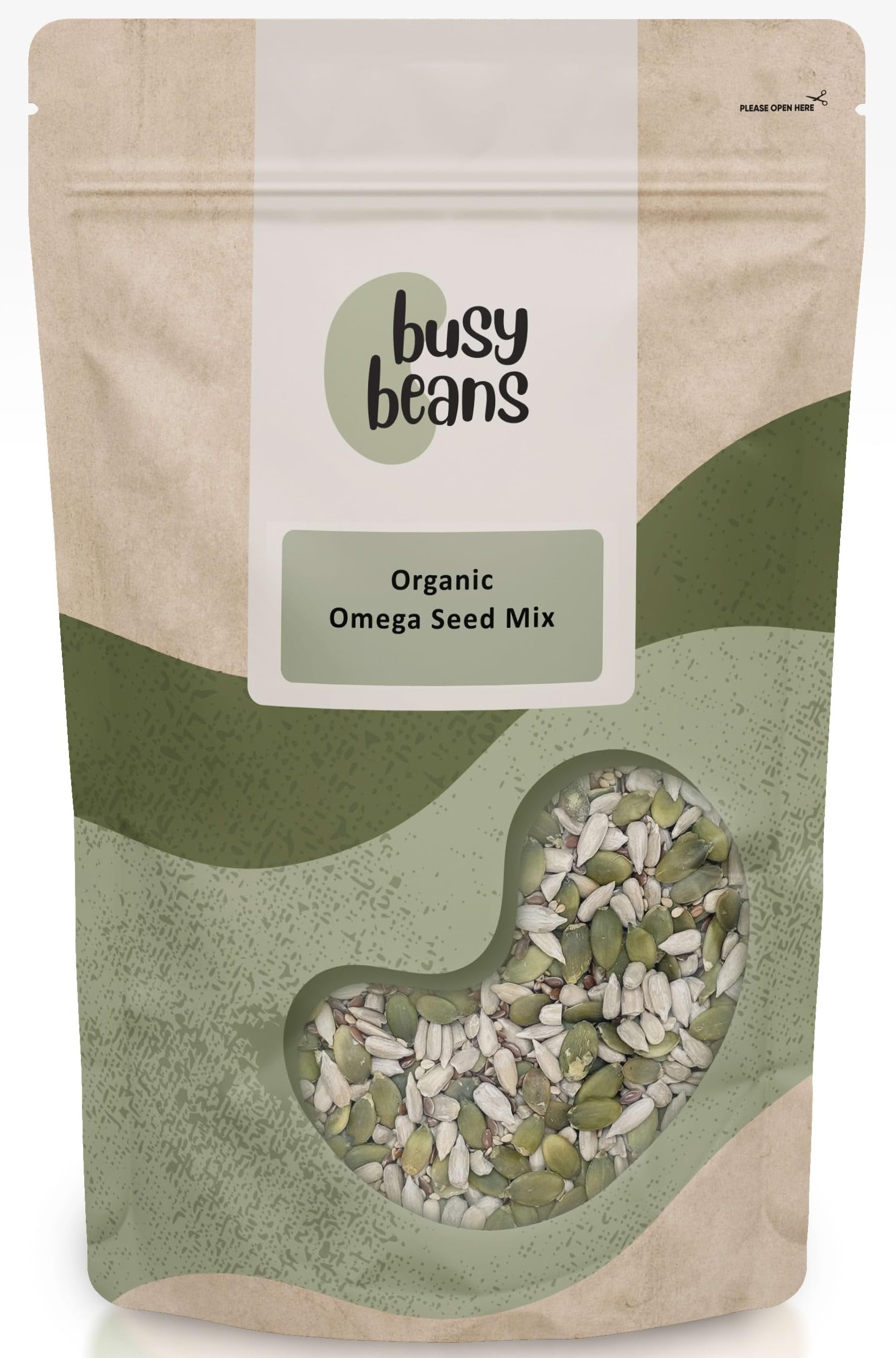 Busy Beans Organic Omega Seed Mix - 4 Seed Blend - High Protein (1kg)