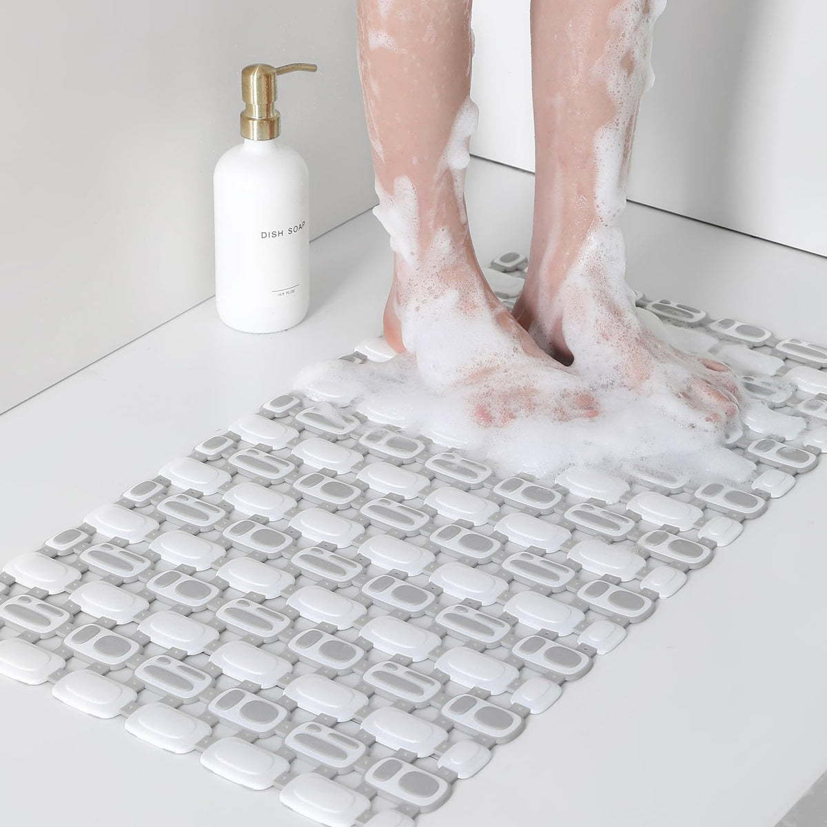 XIYUNTE Soft Shower Mat Non Slip Anti Mould for Elderly - 70x40cm Cut-to-Fit Non Slip Shower Mats for Inside Shower - image 1